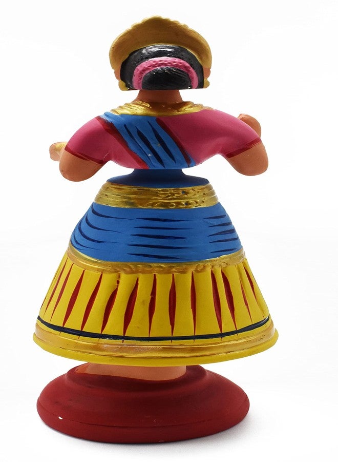 justhandmade Thanjavur Dancing Doll | Thalayatti Bommai | Kondapalli Butta Bomma |Golu Bommai | Home Decor Showpiece | Gift | Multicolour (JHMDD502) - Image 2